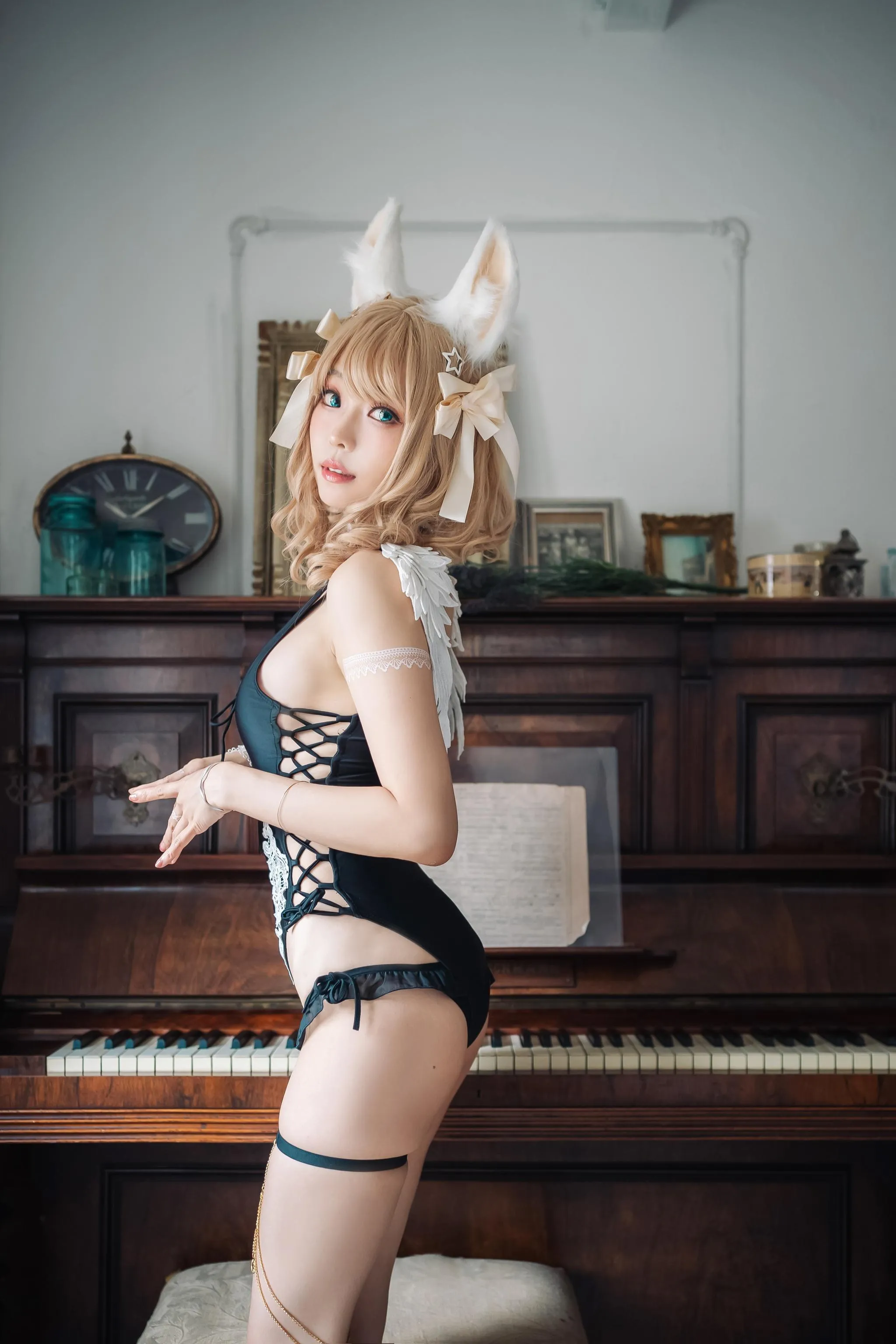 ElyEE子 – NO.82 Fluffy Summer – Original Swimsuit-黑色 [60P]插图9